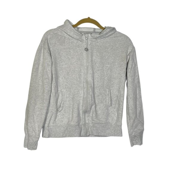 Athleta Girl Zip Up Sweatshirt Gray Size Large / 12 - Picture 1 of 7